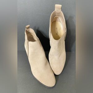 Michael Kors Boots Womens 10M Ankle Booties Taupe Suede Leather